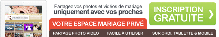 Créez votre espace mariage privé et partagez tous vos souvenirs de mariage en toute sécurité avec vos proches