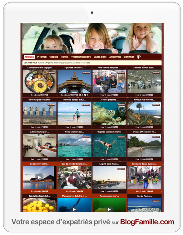 Espace expatriés privé pour les familles de l'étranger : créez votre espace photos sécurisé