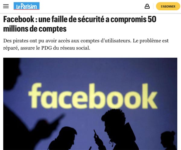 Une faille de sécurité a compromis 50 millions de comptes