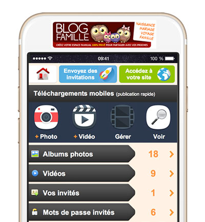 Depuis votre téléphone mobile, partagez avec les familles en toute sécurité